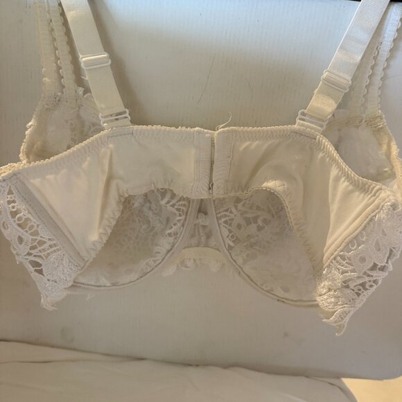 B.P.C. Lingerie bonprix collection 36D white lace underwire bra - Picture 3 of 4